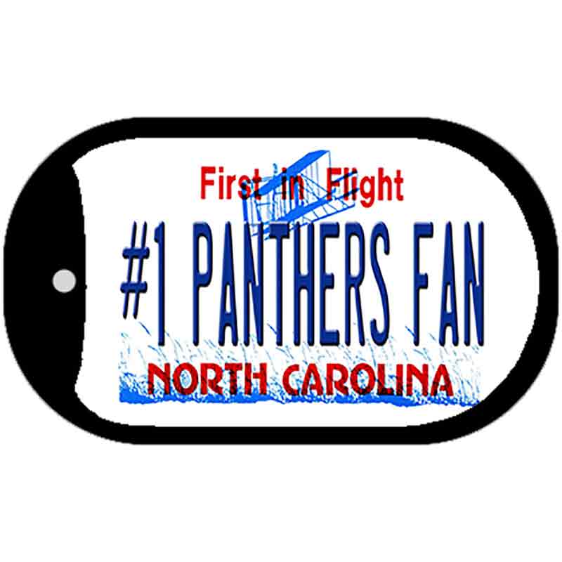 Number 1 Panthers Fan Novelty Metal Dog Tag Necklace DT-13468