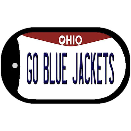 Go Blue Jackets Novelty Metal Dog Tag Necklace DT-13483