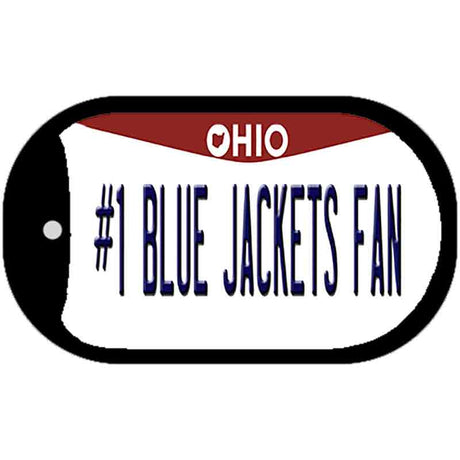 Number 1 Blue Jackets Fan Novelty Metal Dog Tag Necklace DT-13484