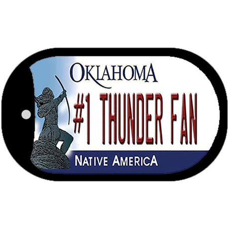 Number 1 Thunder Fan Novelty Metal Dog Tag Necklace DT-13486