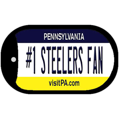 Number 1 Steelers Fan Novelty Metal Dog Tag Necklace DT-13492