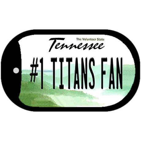 Number 1 Titans Fan Novelty Metal Dog Tag Necklace DT-13504