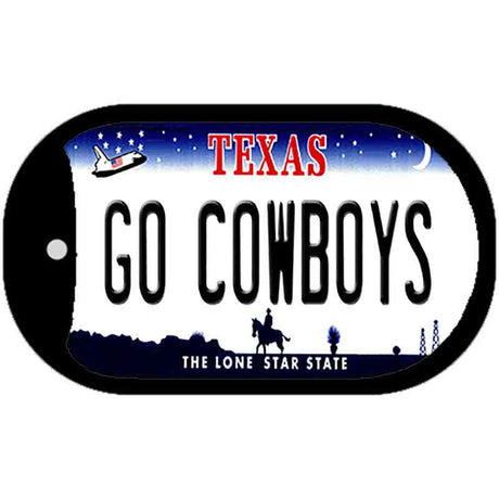 Go Cowboys Novelty Metal Dog Tag Necklace DT-13507