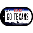 Go Texans Novelty Metal Dog Tag Necklace DT-13509