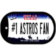 Number 1 Astros Fan Novelty Metal Dog Tag Necklace DT-13512