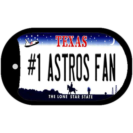 Number 1 Astros Fan Novelty Metal Dog Tag Necklace DT-13512