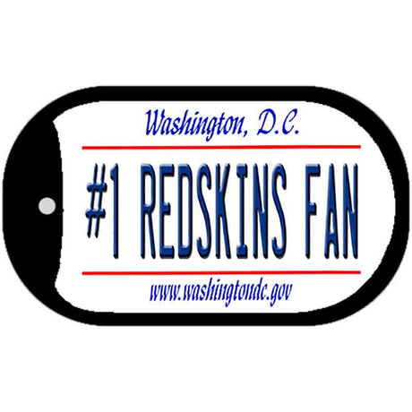 Number 1 Redskins Fan Novelty Metal Dog Tag Necklace DT-13536