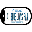 Number 1 Blue Jays Fan Novelty Metal Dog Tag Necklace DT-13544