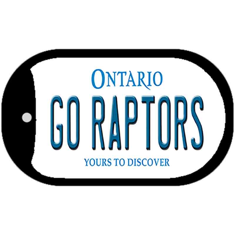 Go Raptors Novelty Metal Dog Tag Necklace DT-13545