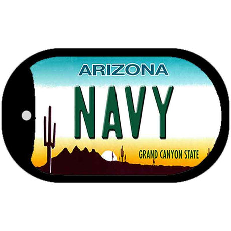 Navy Arizona Novelty Metal Dog Tag Necklace DT-13586