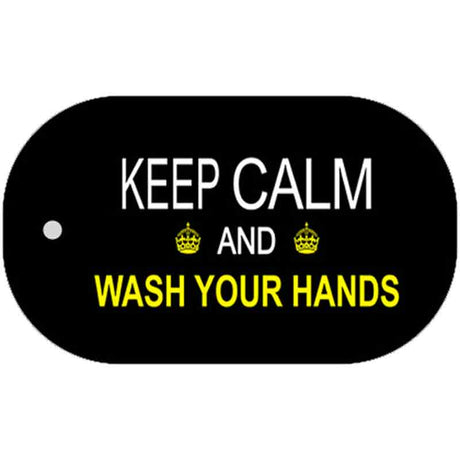 Keep Calm Wash Your Hands Novelty Metal Dog Tag Necklace DT-13592