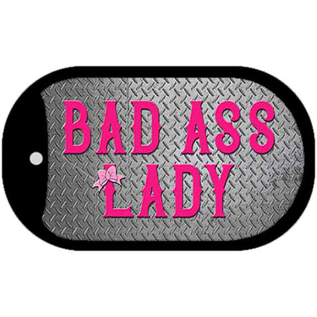 Bad Ass Lady Novelty Metal Dog Tag Necklace