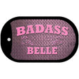 Badass Southern Belle Novelty Metal Dog Tag Necklace