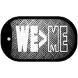 We Greater Than Me Novelty Metal Dog Tag Necklace