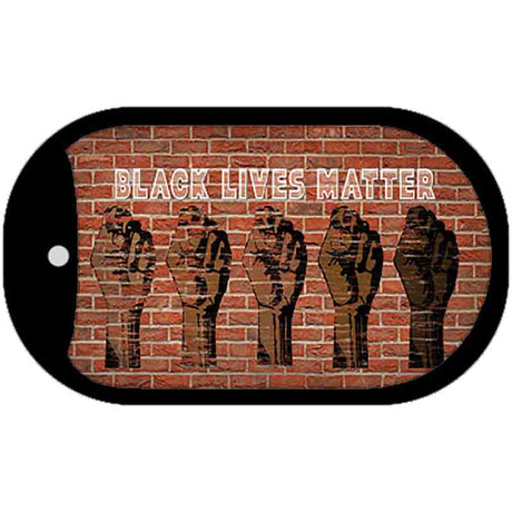 Black Lives Matter Fists Novelty Metal Dog Tag Necklace DT-13604