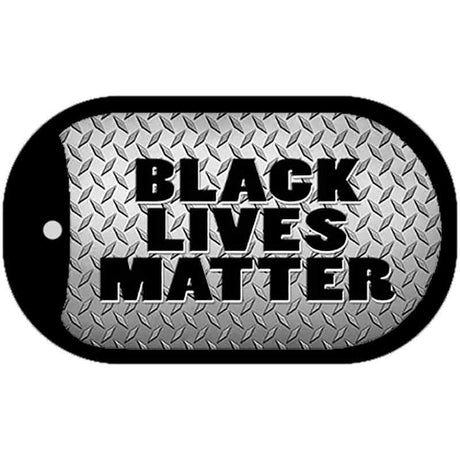 Black Lives Matter Diamond Plate Novelty Metal Dog Tag Necklace DT-13606