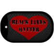 Black Lives Matter Heart Novelty Metal Dog Tag Necklace DT-13607