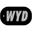 WYD Black Novelty Metal Dog Tag Necklace DT-13617