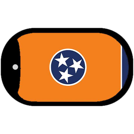 Tennessee Flag Orange Novelty Metal Dog Tag Necklace