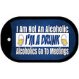 Im A Drunk Novelty Metal Dog Tag Necklace DT-13657