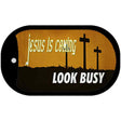 Jesus Is Coming Novelty Metal Dog Tag Necklace DT-13659