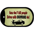 Drivers With Cellphones Do Novelty Metal Dog Tag Necklace DT-13675