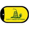 Dont Tread On Weed Novelty Metal Dog Tag Necklace DT-13684