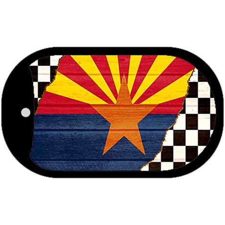 Arizona Racing Flag Novelty Metal Dog Tag Necklace DT-13688