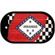 Arkansas Racing Flag Novelty Metal Dog Tag Necklace DT-13689