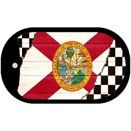 Florida Racing Flag Novelty Metal Dog Tag Necklace DT-13694