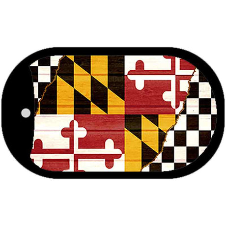 Maryland Racing Flag Novelty Metal Dog Tag Necklace DT-13705