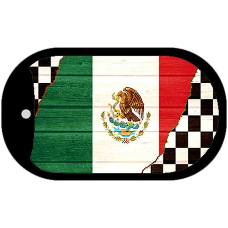 Mexico Racing Flag Novelty Metal Dog Tag Necklace DT-13738