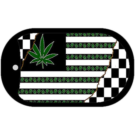 Weed American Racing Flag Novelty Metal Dog Tag Necklace DT-13739