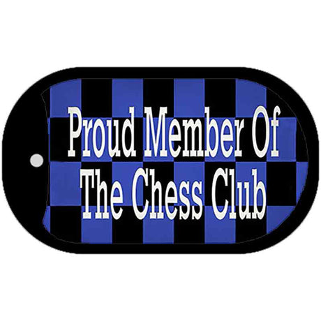 Chess Club Member Novelty Metal Dog Tag Necklace Tag DT-13750