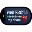 Paw Prints On My Heart Novelty Metal Dog Tag Necklace Tag DT-13770