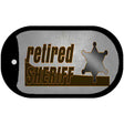 Retired Sheriff Novelty Metal Dog Tag Necklace DT-13785