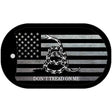 Dont Tread On Me American Flag Novelty Metal Dog Tag Necklace