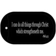 Phil 4 13 Bible Verse Novelty Metal Dog Tag Necklace