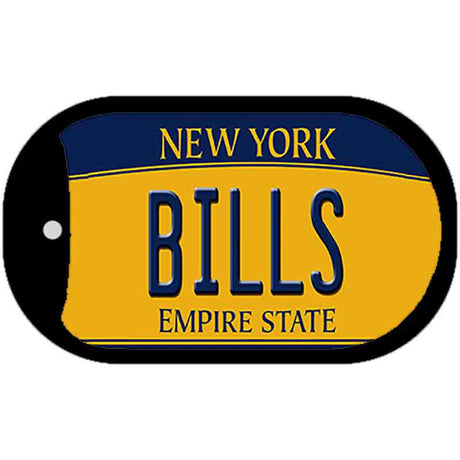 Bills New York Yellow Novelty Metal Dog Tag Necklace