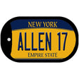 Allen 17 New York Novelty Metal Dog Tag Necklace