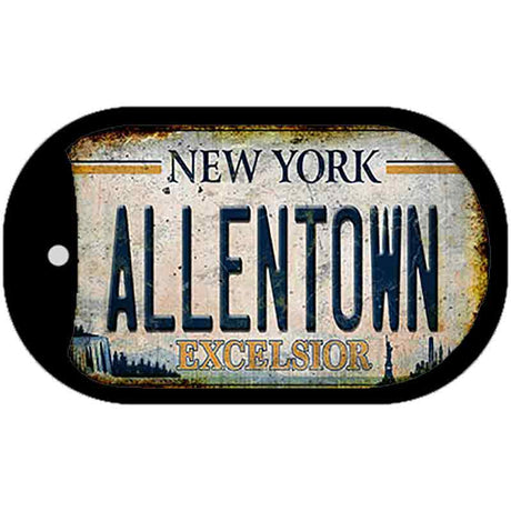 Allentown Excelsior New York Rusty Novelty Metal Dog Tag Necklace