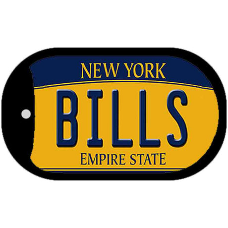 Bills NY Yellow Novelty Metal Dog Tag Necklace