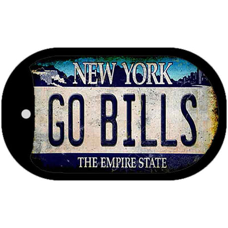 Go Bills New York Rusty Novelty Metal Dog Tag Necklace