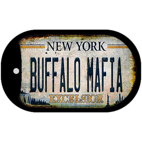 Buffalo Mafia Excelsior New York Rusty Novelty Metal Dog Tag Necklace