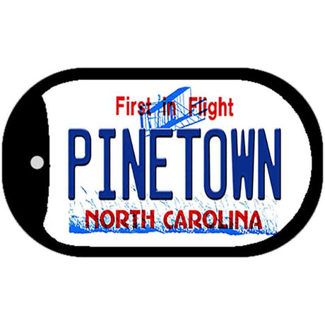 Pinetown North Carolina Novelty Metal Dog Tag Necklace