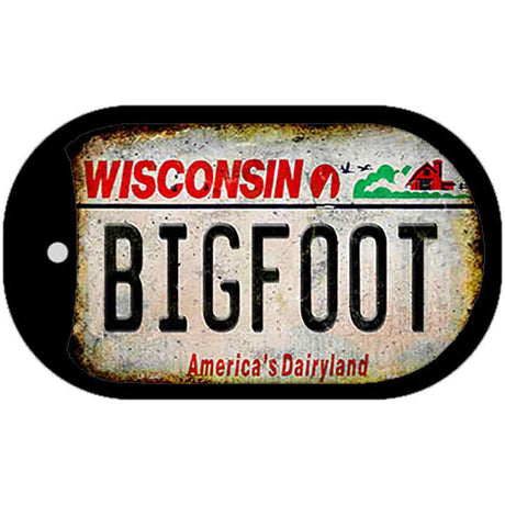 Bigfoot Wisconsin Novelty Metal Dog Tag Necklace