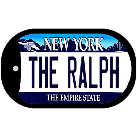 The Ralph NY Blue Novelty Metal Dog Tag Necklace