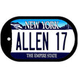 Allen 17 NY Blue Novelty Metal Dog Tag Necklace