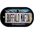 Buffalo Mafia NY Blue Rusty Novelty Metal Dog Tag Necklace