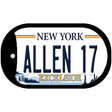 Allen 17 NY Excelsior Novelty Metal Dog Tag Necklace